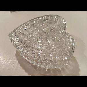 Crystal Heart Lidded Jewelry Dish